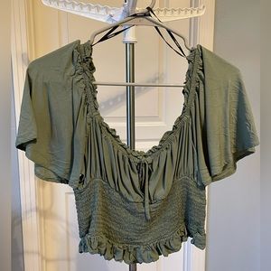 Olive green blouse
